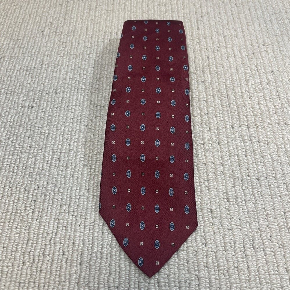 Brooks Brothers Makers Silk Tie Medallion Printed In England